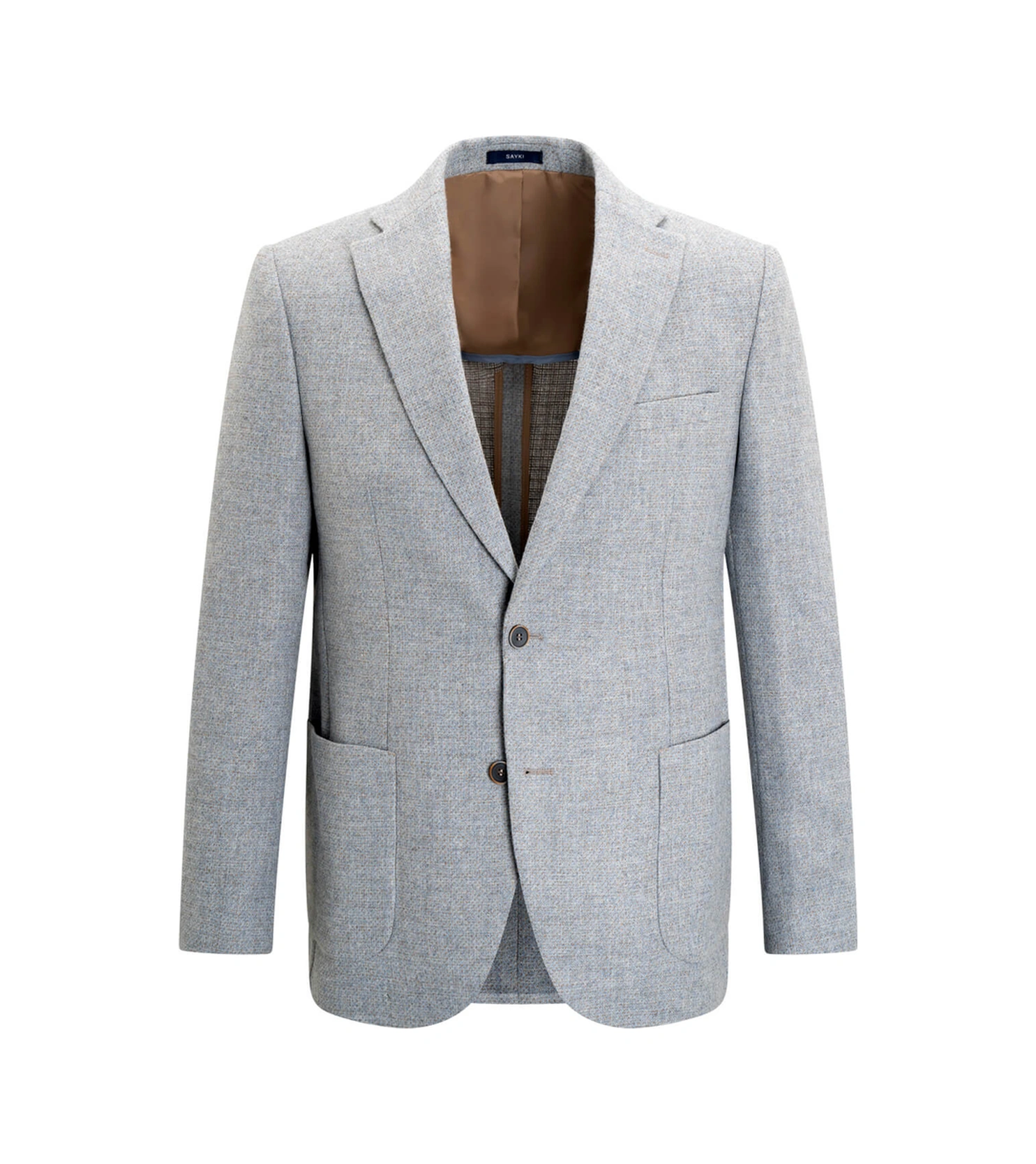 Hatemoğlu Gri Slim Fit Mono Yaka Yünlü Ceket Gri-05