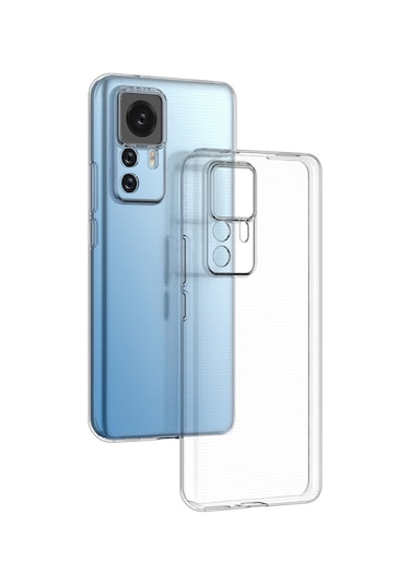 Xiaomi Mi 12T Uyumlu Kamera Korumalı 3D Şeffaf Silikon Kılıf