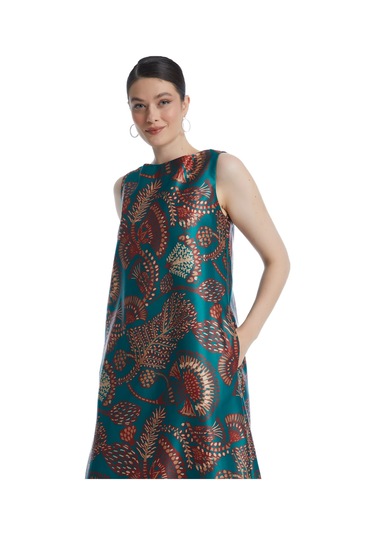 Kadın Kolsuz Elbise - Desenli, Otriş Detaylı - Modern Ve Şık Tasarım - Özel Gün Ve Davetler İçin Elbise Petrol Kadın Kolsuz Elbise - Desenli, Otriş Detaylı - Modern Ve Şık Tasarım - Özel Gün Ve Davetler İçin Elbise Petrol