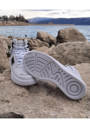 Dunlop 2238-2243 Beyaz, Fuspetli Ortapedik Boğazlı  Basket Spor Ayakkabı AYKSAYAK-000499