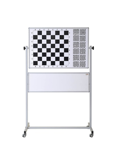 Satranç Tahtası 110x100 Cm Egitimli Manyetik Mıknatıslı Tekerlekli Ayaklı-pan604