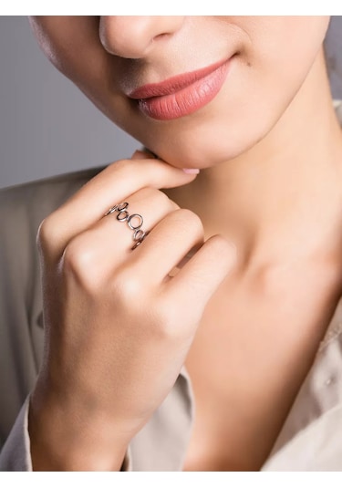 Lamponi 925 Ayar Gümüş Mücevher Yüzüğü 209868963 Gri