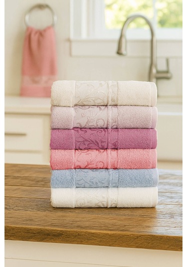 6'lı Mutfak Havlusu Seti 30x50 Cm %100 Pamuklu Deniz Çok Renkli