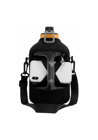 Valletta Winta Bpa Içermez Motivasyonel Su Matarası 2.5 Litre Siyah Su Matarası Suluk