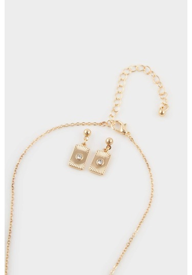 Defacto Kadın Gold 2li Kolye Küpe Seti F7726axnsgd1 Diğer