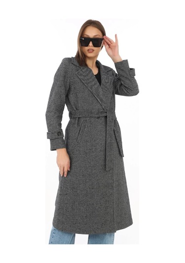 Kadın Balık Sırtı Kaşe Kaban Uzun Boy Kruvaze Yaka Kuşaklı Astarlı Kışlık Tesettür Kaban, Yünlü Do Füme Kadın Balık Sırtı Kaşe Kaban Uzun Boy Kruvaze Yaka Kuşaklı Astarlı Kışlık Tesettür Kaban, Yünlü Do Füme