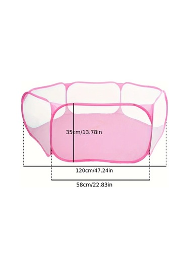 Elmpaly Mavi Katlanır Nefes Alabilir Küçük Evcil Hayvan Taşınabilir Oyun Parkı