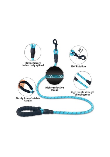 Technosmart Köpekler Için Gezdirme Tasması Reflektörlü 130 Cm Hal Siyah