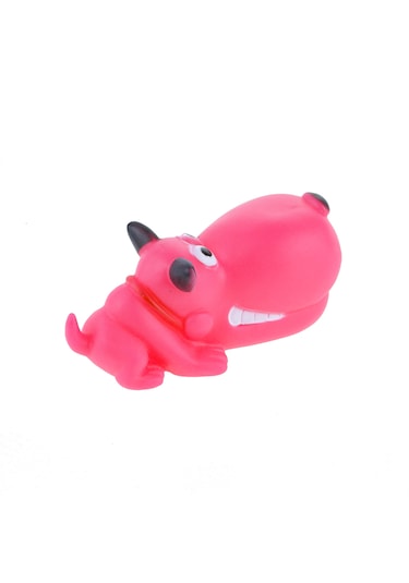 Köpek Oyuncağı Vinil Sesli Köpek Sesli Eğlenceli Pembe Dog