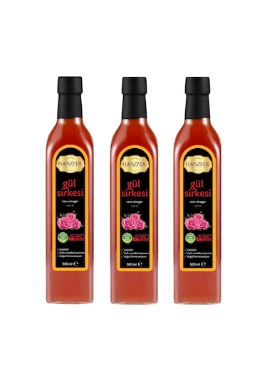 Hanzade Bitkisel Gül Sirkesi 3 x 500 ML