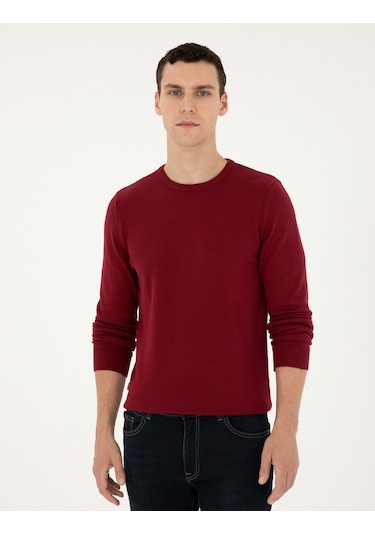 Pierre Cardin Erkek Vişne Kazak /triko 50296575-vr223 Vişne