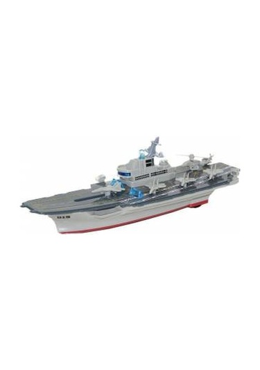 Sesli Işıklı Metal Çek Bırak Model Uçak Gemisi 21 Cm