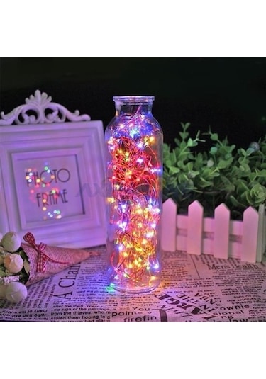 Buffer Pilli Renkli Peri Led Işık Dekoratif Aydınlatma 5 Metre Rgb Led