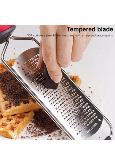 Cbtx Peynir Rende Paslanmaz Çelik Bıçak Peynir Dilimleyici Limon Rende Çikolata Kazıma Planya Koruyucu Kapaklı Siyah