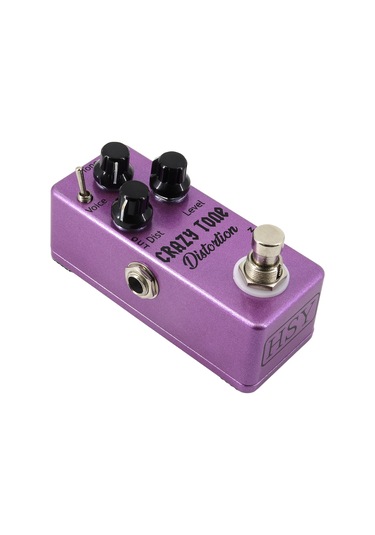 Suofeng Elektro Gitar Efekt Pedalı - Çarpıtma, Ton Kontrolü, Gerçek Bypass, Mor Çinko Alaşım Kasa