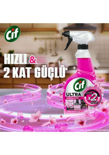 Cif Ultra Anında Etki Kirve Yağ Sökücü 2' Li Ekonomik Paket 2'li Set