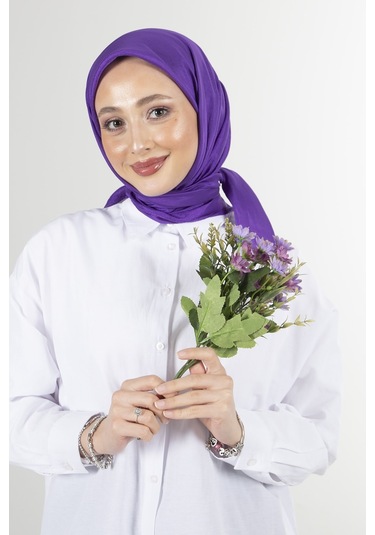 Latte Brisa Vual Eşarp /1196 - Mor
