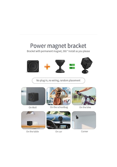 Fosenze Ev Ve Dış Mekan İçin Kablosuz Wifi 1080p Gece Görüşlü Kameralar, Canlı İzleme, 15m Gece Görüşü, Sd Kart Desteği, Manyetik Arka Yüzey