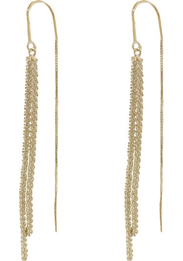 Wezone 2022 Yazın Yeni Stili Zırhlı Uzun Pırlanta Tassel Küpe Kadın İçin Zeki Ve İnce Görünüm Sağlar Gerçek Altın Kaplama - Altın Gold