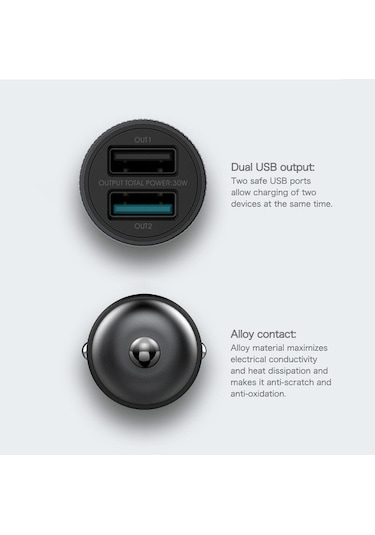 Createtech Usb Tarnish Serisi Şarj Retour Remax Rcc221 Qc3.0 Cihazı Çift Araç Pg