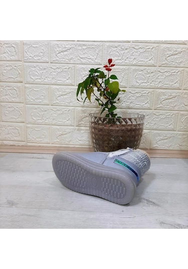 Twingo 9080 Gümüş Renk İçi Kürklü Fermuarlı 15cm Kız Çocuk Bot Gümüş