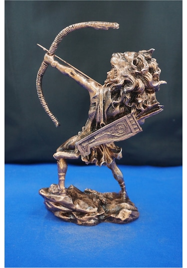 Herkül Antik Yunan Kahramanı Heykeli- 27 Cm Herakles Biblo Ev Ofis Hediyelik Bakır