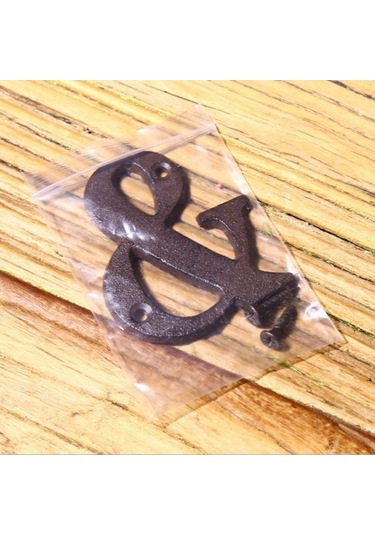 Pazly Zakka Yaratıcı Bakkal Döküm Demir Metal Dijital Harf Ev Numarası Alfabe Sembolü D33-büyük Dijital-4