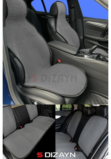 S-dizayn Oto Koltuk Koruyucu Kılıf Set Füme Universal 2+3 Parça Ön Arka