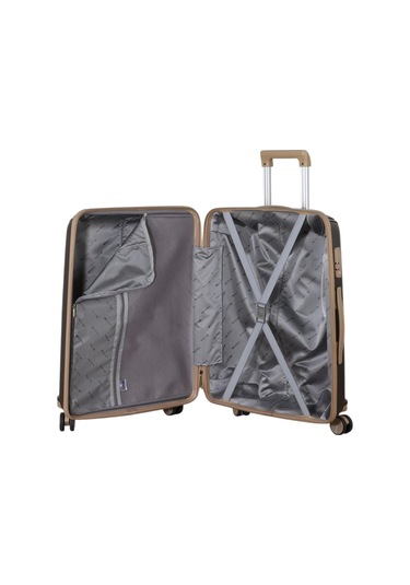 Mçs Polipropilen Valiz V305 75 Cm S18y10003375 11161 Acı Kahve/şampanya