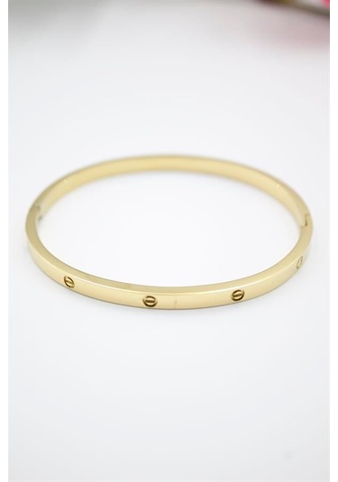 Crt Model Taşsız İnce Bilezik - Altın Altın