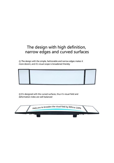 Sones Shunwei Büyük Araba Üç Katlı Eğri Yüzey Ters Geniş Açı Ayarlanabilir Yardımcı Kör Alan Retroreflektör Dikiz Aynası