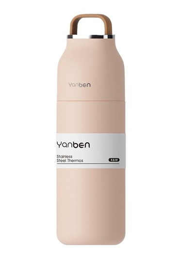 Yystore Taşınabilir Termos Bardak Basit Kahve Fincanı Sıcak Ve Soğuk İçin Evrensel Pembe