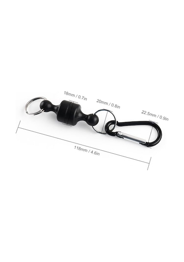 Balıkçılık Manyetik Aracı Serbest Tutucu Fly Anahtarlık Y14635 Siyah