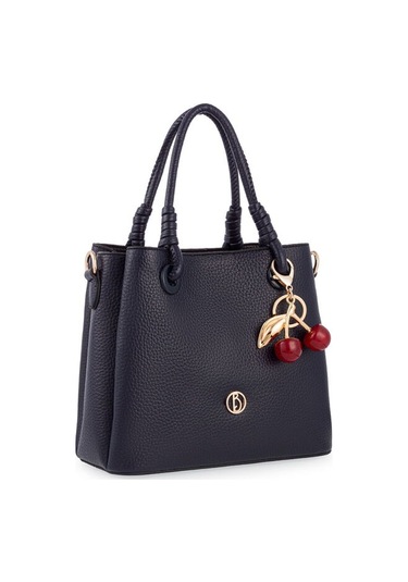Bilik Deri Logo Detaylı Lacivert Kadın El Çantası Riv 145-r Lacivert