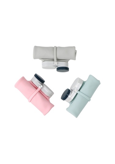 600ml Doğa Sporları Taşınabilir Silikon Katlanır Su Bardağı Minimalist Seyahat Büyük Kapasiteli Süt Şişesi Pembe Pembe