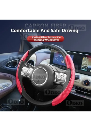 Karbon Fiber Süet Kaymaz Araba Direksiyon Kapağı Trumpchi Gs8 Ga4 Ga6 Için Black Siyah