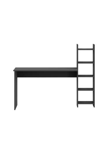 Kitaplıklı Fonksiyonel Çalışma Masası Antrasit Gri
