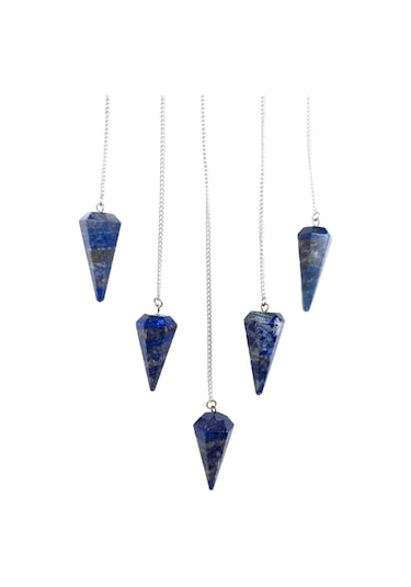 Pozitif Doğal Taş 218-8  Doğal Lapis Lazuli Pandül - Sarkaç Siyah