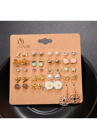 Samdoo 20 Çift Kadın Küpe Seti - Gümüş Ve Bow Desenli, Gündelik & Özel Davetler İçin Zevkli Aksesuarlar Diğer