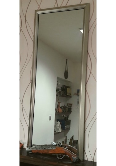 Pyramid Gümüş Rengi Çerçeveli Boy Aynası