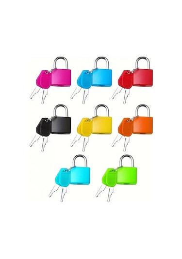 Fochsia 10 Adet Bagaj Kilitli Kemer Çanta Kilit Metal Kilit Spor Mini Kilit 10 Renk