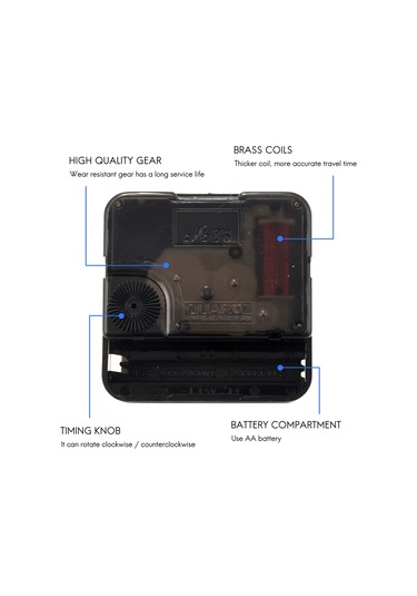 Gatherco Kendin Yap Saat Metal Doku Yaratıcı Duvar Saati Retro Duvar Saati Hareketi Aksesuarları Diğer