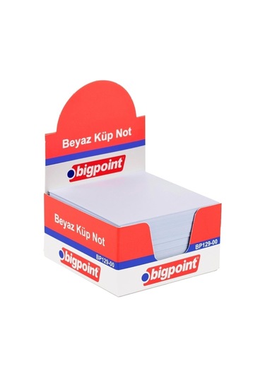 Beyaz Küp Not Kağıdı Bigpoint 8X8