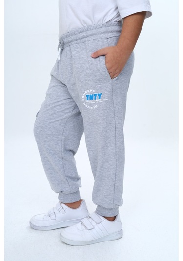 Toontoy Erkek Çocuk Concept Baskılı Eşofman Alt Gri Melanj