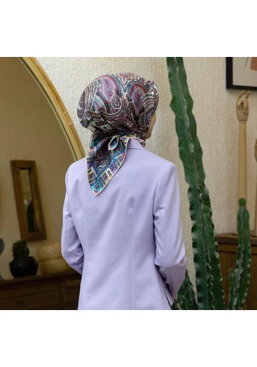 Vissona Twill İpek Eşarp - 60776 - 0003 Krem Krem