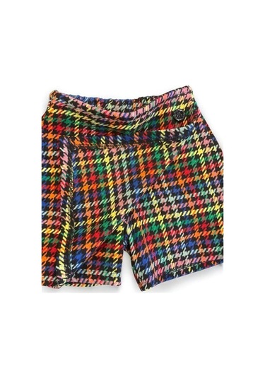 Kız Bebek Desenli Şort Etek-15034 Çok Renkli