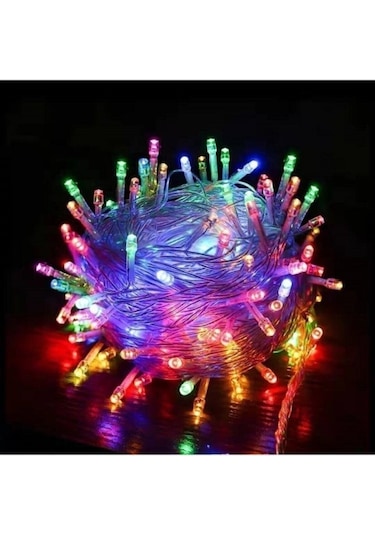 Rgb Renkli Işık Pirinç 10 Metre 100'lü Ledli Yılbaşı Ağaç Işık