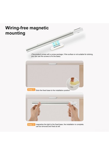 Yunboo Siyah Aluminyum Usb Şarjlı Manyetik Dolap Işığı - 3 Renk Tonu Soğuk/orta/sıcak Beyaz - 4 Seviye Parlaklık - Gündüz/gece Sensörü - Sürekli Açık Modu Diğer