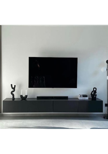 Joy Tv Ünitesi Siyah Tv Altı Modülü