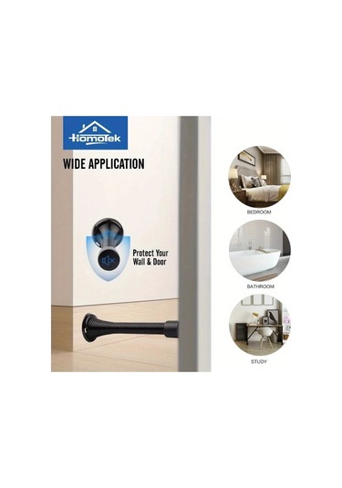 Chuangyinshop Beyaz 2'li Paket Siyah Kapı Stoperi, 3-1/8" Heavy Duty Esnek Kapı Bumperı